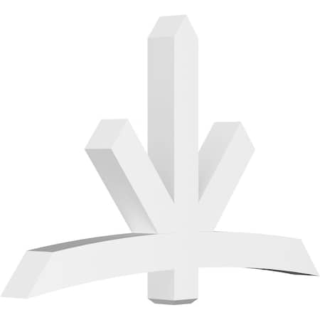 Ekena Millwork Alberta Architectural Grade PVC Gable Bracket, 72"W x 45"H x 6"D x 6"F, 15/12 Pitch GBP072X45X0606ALB00